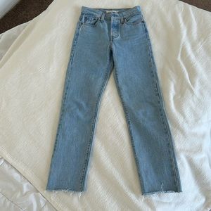 Levi’s Wedgie Straight, Premium, Raw Hem Jeans